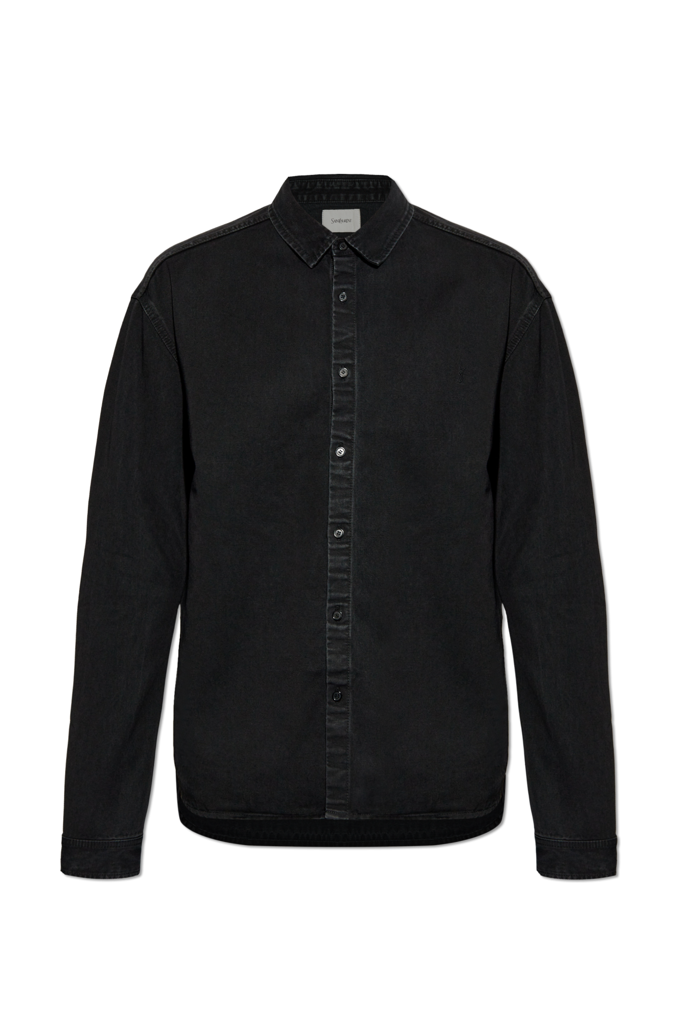Saint Laurent Denim shirt with embroidered logo | Men's | Vitkac
